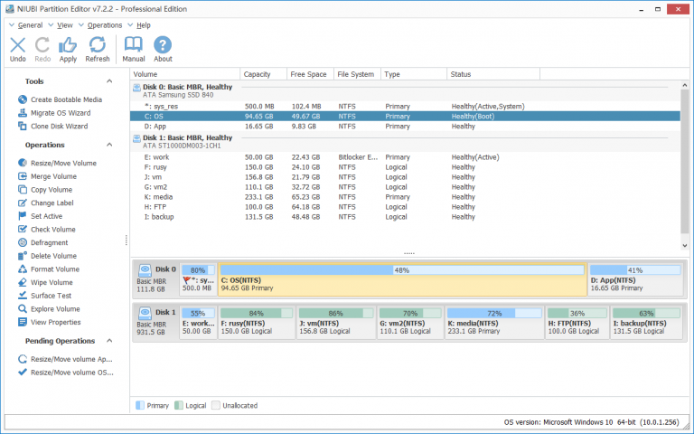 NIUBI Partition Editor Pro / Technician 9.6.3 download the new for windows